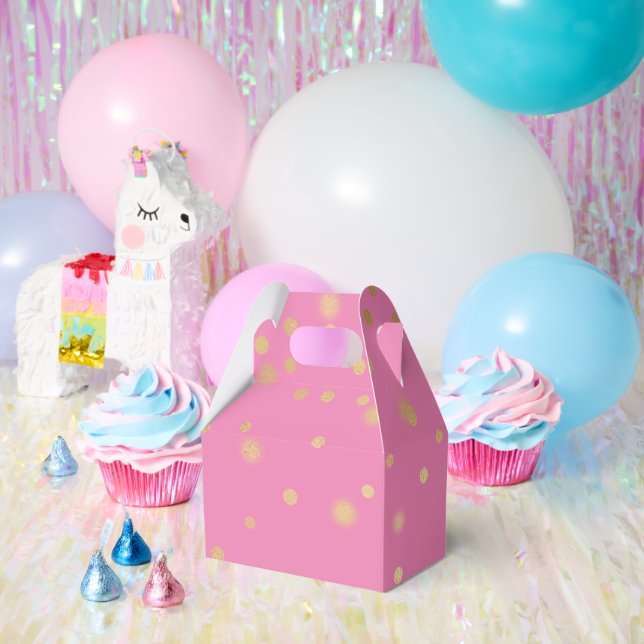Pink Gold Confetti Favor Boxes (Party)
