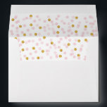 Pink & Gold Confetti Wedding Envelopes<br><div class="desc">These elegant blush pink and faux gold glitter envelopes are the perfect compliment to our glitter confetti wedding or bridal shower invitations.</div>