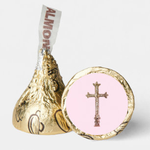 Pink & Gold Cross Baptism Hershey®'s Kisses®