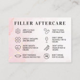 Feminine Pink Lip Filler Aftercare Instructions Business Card, Zazzle in  2023