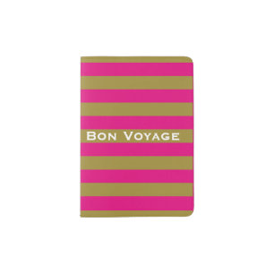 Pink & Gold Custom Passport Holder
