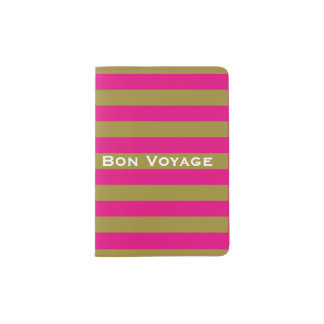 Pink & Gold Custom Passport Holder