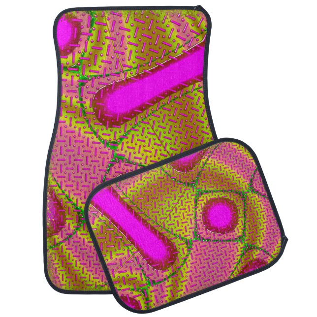 Pink & Gold Dichroic Psychedelic Car Mat (Set)