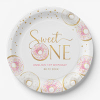 Pink Gold Donuts Sweet One 1st Birthday