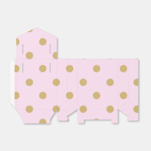 Pink & Gold Dots Royal Crown Party Favor Boxes