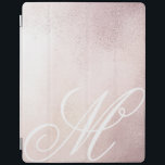 Pink Gold Elegance ⎥Monogram iPad Cover<br><div class="desc">Pink gold metallic sheen background with custom elegant script monogram which can be personalized with your own letter and look wonderful in all variations. If you would like monogram in other special fonts please feel free to contact me through my store for additional personalization.</div>