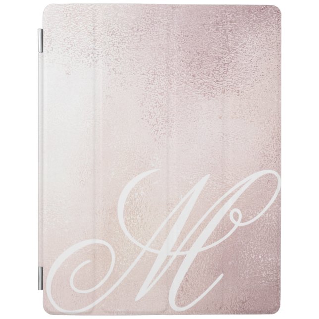 Pink Gold Elegance ⎥Monogram iPad Cover (Front)