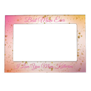 Pink Gold Elegant Modern Mothers Day Magnetic Frame