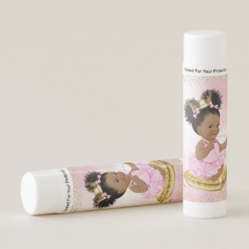Pink Gold Ethnic Princess Baby Shower Lip Balm by The_Baby_Boutique at Zazzle