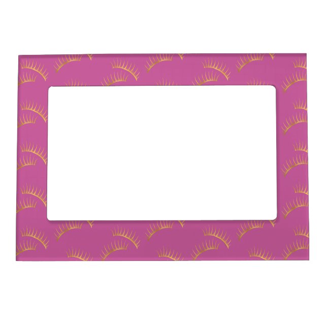 Pink Gold Eyelashes Magnetic Frame (Front)
