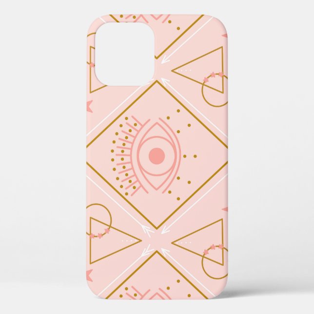 Pink Gold Eyes: Geometric Seamless Design Case-Mate iPhone Case (Back)