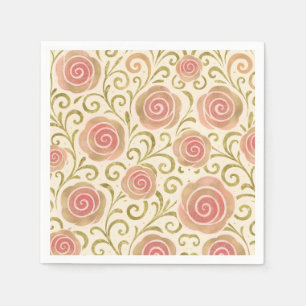Pink & Gold Fairy Tale Storybook Princess Roses Napkins