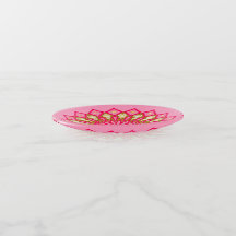 Pink Gold Fantasy Mandala on Pink Background