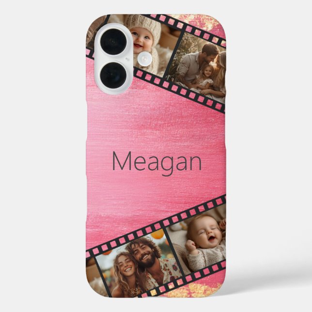 Pink & Gold Film Strip Photo  Case-Mate iPhone Case (Back)