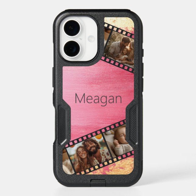 Pink & Gold Film Strip Photo Otterbox Case (Back)