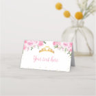 Pink Gold Floral Crown Princess Birthday