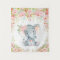 Pink Gold Floral Elephant Nursery Baby Girl Decor