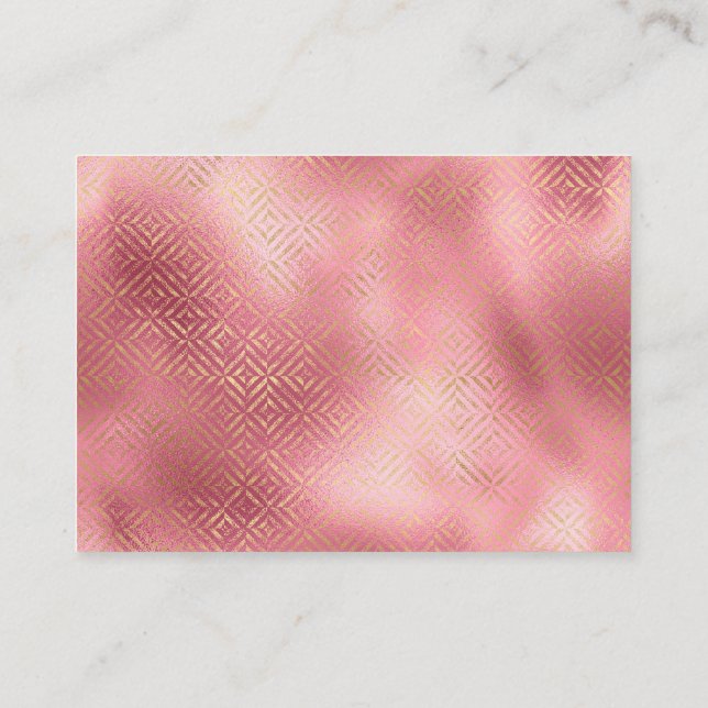 Pink Gold Floral Fiver 5 Dollar Birthday Party Enclosure Card