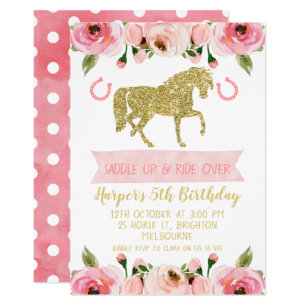 Horse Birthday Invitations Zazzle