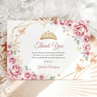 Pink Gold Floral Quinceanera