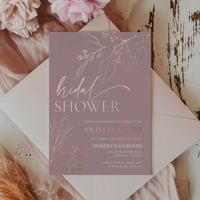 Pink Gold Foil Bridal Shower Invitation (Creator Uploaded)