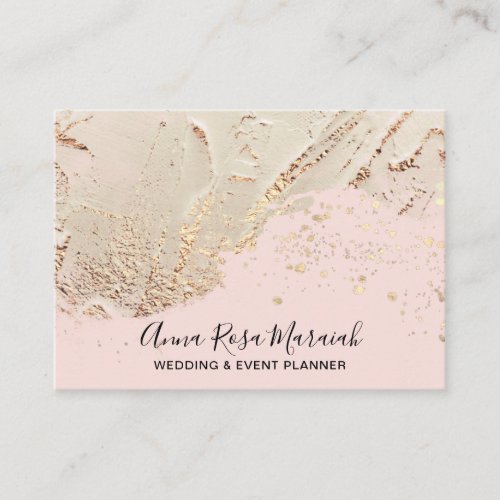  Pink Gold Foil Glitter Beauty Wedding Elegant  Business Card