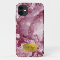 Pink Gold Foil Sea Crystals Signature