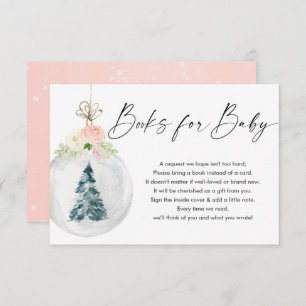 Pink gold girl Christmas tree books for baby Enclo Enclosure Card