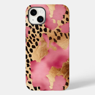 Pink Gold Glam Leopard Case-Mate iPhone 14 Plus Case