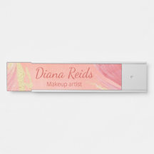 Pink gold glitter custom name
