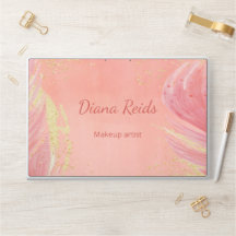 Pink gold glitter custom name