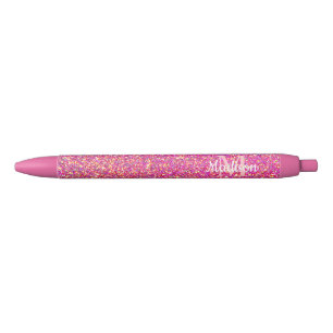 Pink Gold Glitter Glam Sparkle Personalized Pen