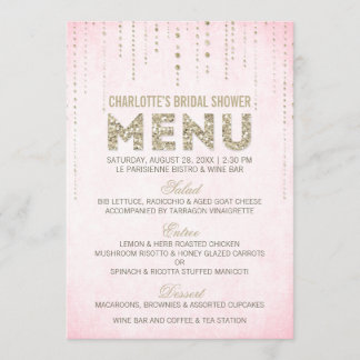 Pink & Gold Glitter Look Menu