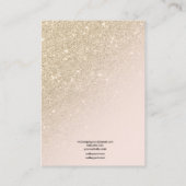 Pink  gold glitter ombre jewelry earring display business card (Back)