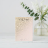 Pink  gold glitter ombre jewelry earring display business card (Standing Front)