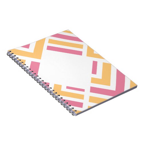 pink gold graphic notebook