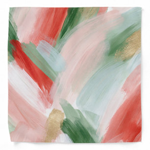 Pink Gold Green Blue Red Abstract Bandana