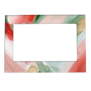 Pink Gold Green Blue Red Abstract Magnetic Frame