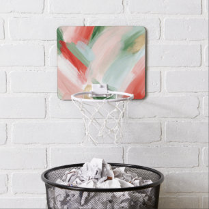 Pink Gold Green Blue Red Abstract Mini Basketball Hoop