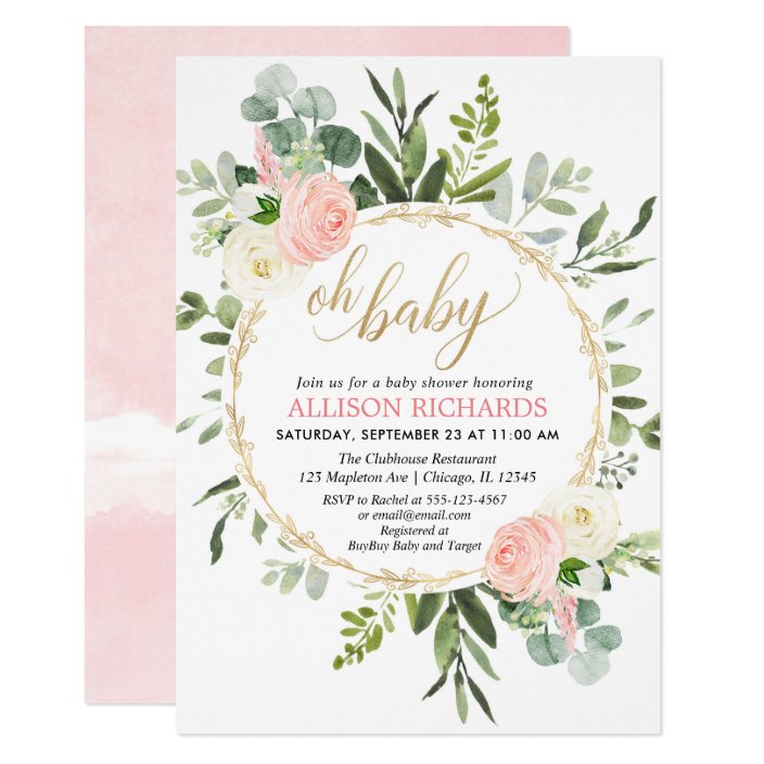 elegant girl baby shower