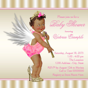 Angel Baby Invitations Zazzle