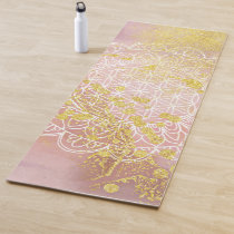 Namaste New Rose Gold Mandala White Yoga Mat