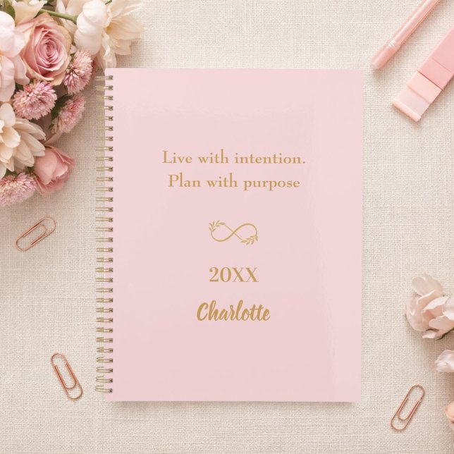 Pink gold inspirational quote 2027 planner (Creator Uploaded)