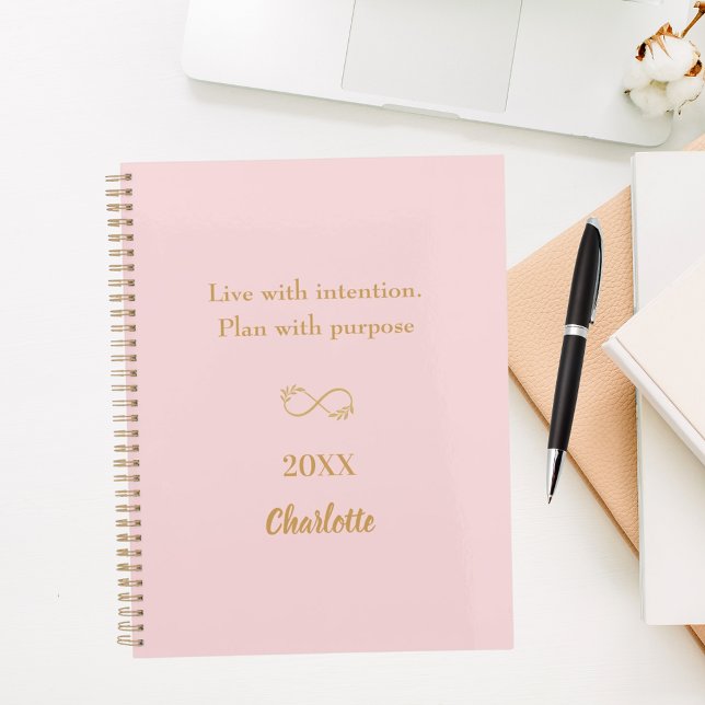 Pink gold inspirational quote notebook (Creator Uploaded)