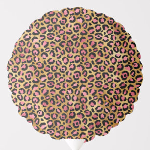 Pink & Gold Leopard Animal Print, Leopard Gift Balloon