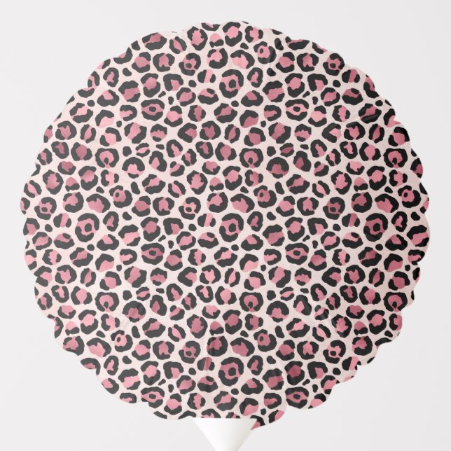 Pink & Gold Leopard Animal Print, Leopard Gift Balloon (Front)