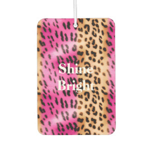 Pink Gold Leopard Print Air Freshener