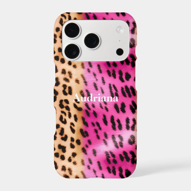 Pink Gold Leopard Print Case-Mate iPhone Case (Back)