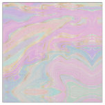 Pink Gold Liquid Swirl Rainbow Marble Fabric