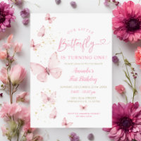 Pink Gold Little Butterfly is Turning One Birthday